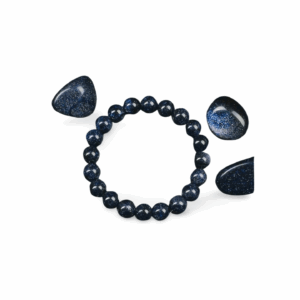 Pulsera cuarzo artificial arenisca azul exito