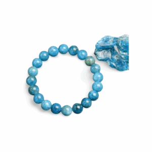 Pulsera cuarzo apatita azul comunicacion/expresion