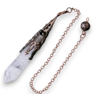 Pendulo collar cuarzo  blanco