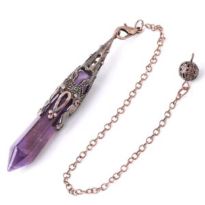 Pendulo collar cuarzo  morado